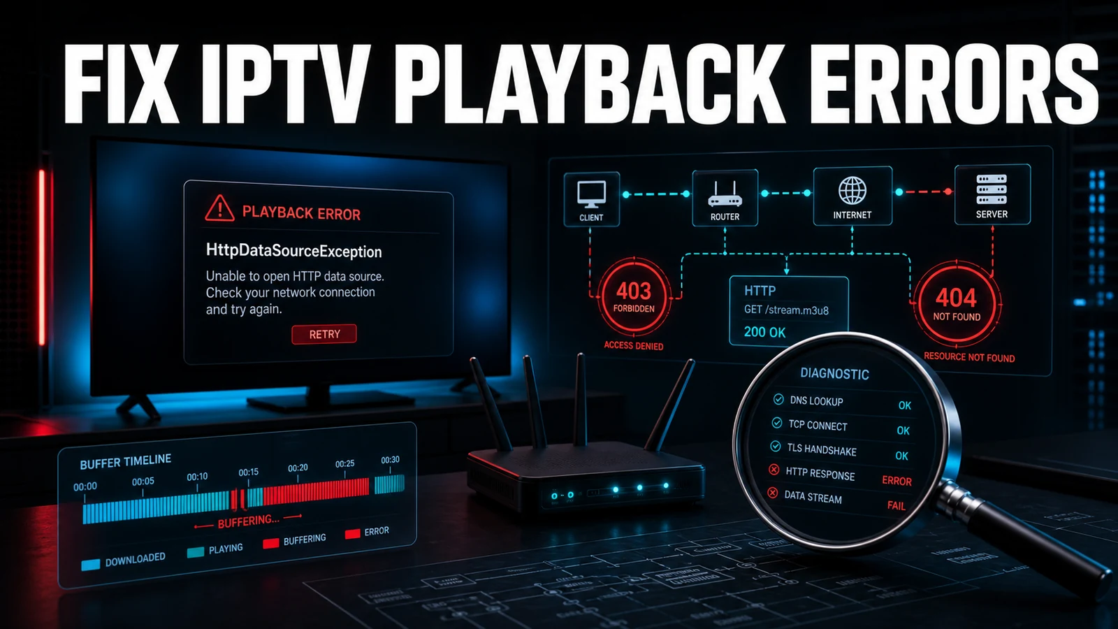 Fix HttpDataSourceException IPTV Error: 403, 404 & More