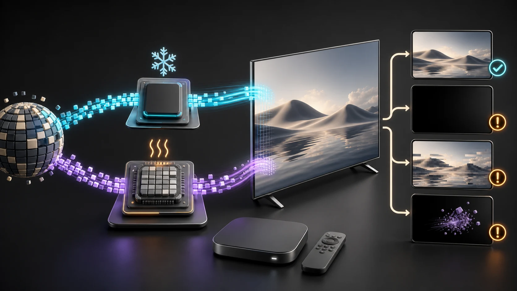 Hardware vs Software IPTV Decoder Comparison Hardware and software decoder paths compared on an IPTV streaming device